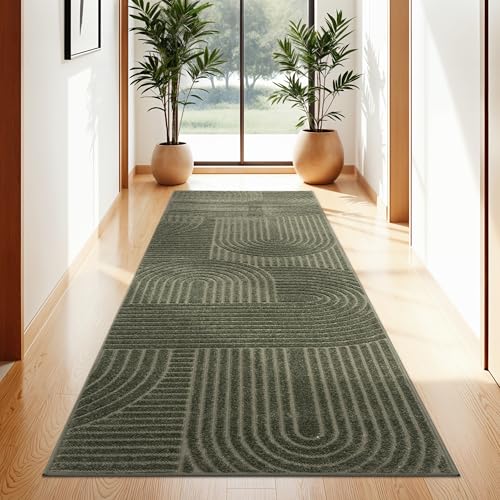 Paco Home Teppich In- & Outdoor, Moderne abstrakte Boho Designs mit 3D Struktur, robust & wetterfest, ideal für Terrasse Wohnzimmer & Küche, Grösse:80x250 cm, Farbe:Grün 4 Paco Home Teppich In- & Outdoor, Moderne abstrakte Boho Designs mit 3D Struktur, robust & wetterfest, ideal für Terrasse Wohnzimmer & Küche, Grösse:80x250 cm, Farbe:Grün 4 von Paco Home