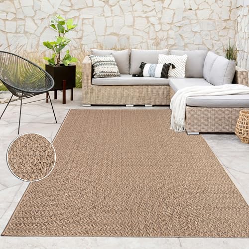 Paco Home Teppich Indoor-Outdoor, moderner Jute-Look in natürlicher Sisal Optik, robust & wetterfest, ideal für Terrasse Wohnzimmer & Küche, Grösse:240x340 cm, Farbe:Beige 5 Paco Home Teppich Indoor-Outdoor, moderner Jute-Look in natürlicher Sisal Optik, robust & wetterfest, ideal für Terrasse Wohnzimmer & Küche, Grösse:240x340 cm, Farbe:Beige 5 von Paco Home
