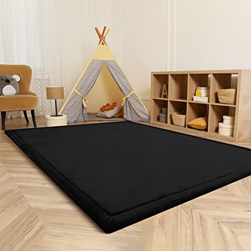 Paco Home Teppich Kinderzimmer Kinderteppich Baby Spielteppich Krabbeldecke Krabbelmatte Weich rutschfest Jungen Mädchen Deko, Grösse:120x160 cm, Farbe:Schwarz von Paco Home