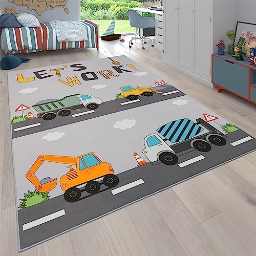 Paco Home Teppich Kinderzimmer Kinderteppich Junge Mädchen Spielteppich Autoteppich Straßenteppich rutschfest Modern Grau Creme, Grösse:240x340 cm Paco Home Teppich Kinderzimmer Kinderteppich Junge Mädchen Spielteppich Autoteppich Straßenteppich rutschfest Modern Grau Creme, Grösse:240x340 cm von Paco Home