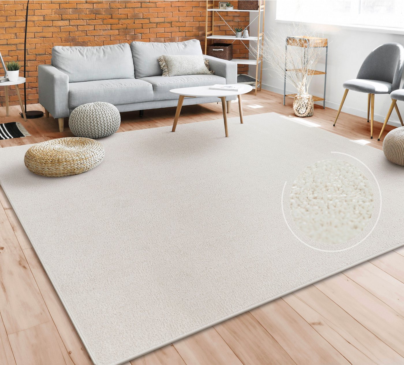 Paco Home Teppich Porto 890, rechteckig, Höhe: 13 mm, Kurzflor, Uni-Farben, ideal im Wohnzimmer & Schlafzimmer Paco Home Teppich Porto 890, rechteckig, Höhe: 13 mm, Kurzflor, Uni-Farben, ideal im Wohnzimmer & Schlafzimmer von Paco Home