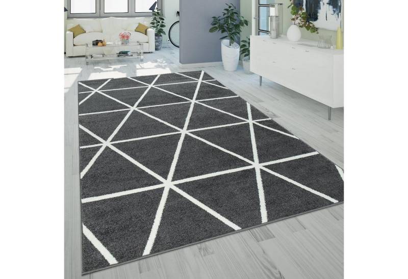 Paco Home Teppich Stella 401, rechteckig, Höhe: 16 mm, Kurzflor, Pastellfarben, Rauten Design, Skandi Muster, Kundenliebling von Paco Home