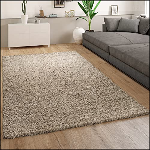 Paco Home Teppich Wohnzimmer, Schlafzimmer/Hochflor Shaggy in versch. Designs Farben und Größen, Grösse:200x280 cm, Farbe:Beige 5 Paco Home Teppich Wohnzimmer, Schlafzimmer/Hochflor Shaggy in versch. Designs Farben und Größen, Grösse:200x280 cm, Farbe:Beige 5 von Paco Home