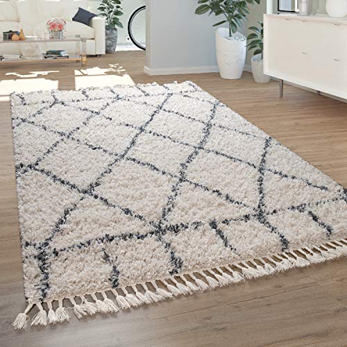 Paco Home Teppich Wohnzimmer, Schlafzimmer/Hochflor Shaggy in versch. Designs Farben und Größen, Grösse:60x100 cm, Farbe:Creme 12 Paco Home Teppich Wohnzimmer, Schlafzimmer/Hochflor Shaggy in versch. Designs Farben und Größen, Grösse:60x100 cm, Farbe:Creme 12 von Paco Home