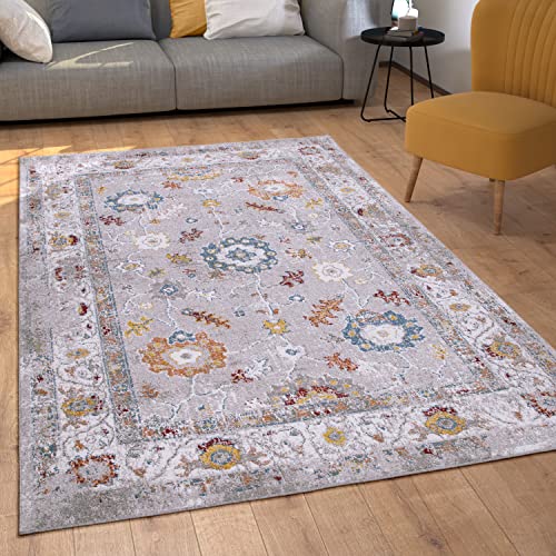 Paco Home Teppich Wohnzimmer Kurzflor Schlafzimmer Vintage Orientalisch Moderne Ornamente Bordüre, Grösse:200x280 cm, Farbe:Bunt 3 von Paco Home