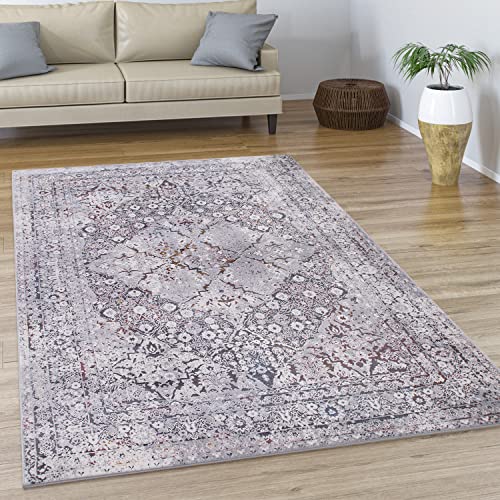 Paco Home Teppich Wohnzimmer Kurzflor Vintage Abstraktes Orientalisches Muster Modern Ornamente Bordüre, Grösse:200x290 cm, Farbe:Bunt 2 von Paco Home