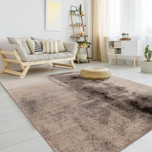 Paco Home Teppich Wohnzimmer Schlafzimmer Kurzflor Abstraktes Design Vintage Muster Weich Flauschig Moderne Deko, Grösse:80x150 cm, Farbe:Bunt 3 von Paco Home