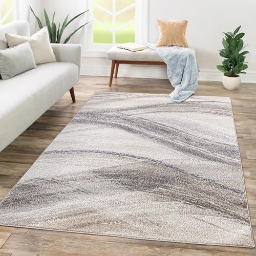 Paco Home Teppich Wohnzimmer Schlafzimmer Kurzflor Abstraktes Muster Geometrisches Design Wellen Motiv Moderne Deko, Grösse:230x320 cm, Farbe:Beige 2 Paco Home Teppich Wohnzimmer Schlafzimmer Kurzflor Abstraktes Muster Geometrisches Design Wellen Motiv Moderne Deko, Grösse:230x320 cm, Farbe:Beige 2 von Paco Home