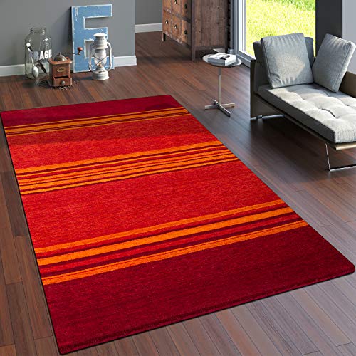 Paco Home Teppich Wohnzimmer Schlafzimmer Kurzflor Ethno Design Geometrisches Muster Handgearbeitet Gabbeh Moderne Deko, Grösse:200x300 cm, Farbe:Terracotta 3 von Paco Home