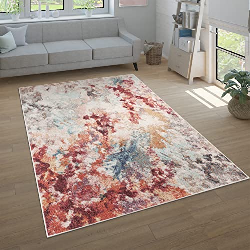 Paco Home Teppich Wohnzimmer Schlafzimmer Kurzflor Modern Vintage Muster Abstrakt Farbverlauf, Grösse:240x340 cm, Farbe:Bunt 3 von Paco Home