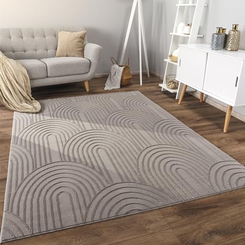 Paco Home Teppich Wohnzimmer Schlafzimmer Kurzflor Skandinavisches Boho Muster Geometrisch Rauten Motiv Einfarbig Weich Modern, Grösse:80x150 cm, Farbe:Grau 4 von Paco Home