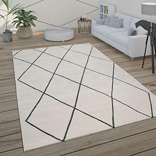 Paco Home Teppich Wohnzimmer Skandi Rauten Muster Modern Weiß Verschiedene Designs Größen, Grösse:160x230 cm, Farbe:Weiß 2 Paco Home Teppich Wohnzimmer Skandi Rauten Muster Modern Weiß Verschiedene Designs Größen, Grösse:160x230 cm, Farbe:Weiß 2 von Paco Home