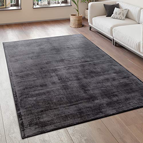 Paco Home Teppich Wohnzimmer Vintage Kurzflor Handgefertigt Hochwertig 100% Viskose, Grösse:200x300 cm, Farbe:Anthrazit Paco Home Teppich Wohnzimmer Vintage Kurzflor Handgefertigt Hochwertig 100% Viskose, Grösse:200x300 cm, Farbe:Anthrazit von Paco Home