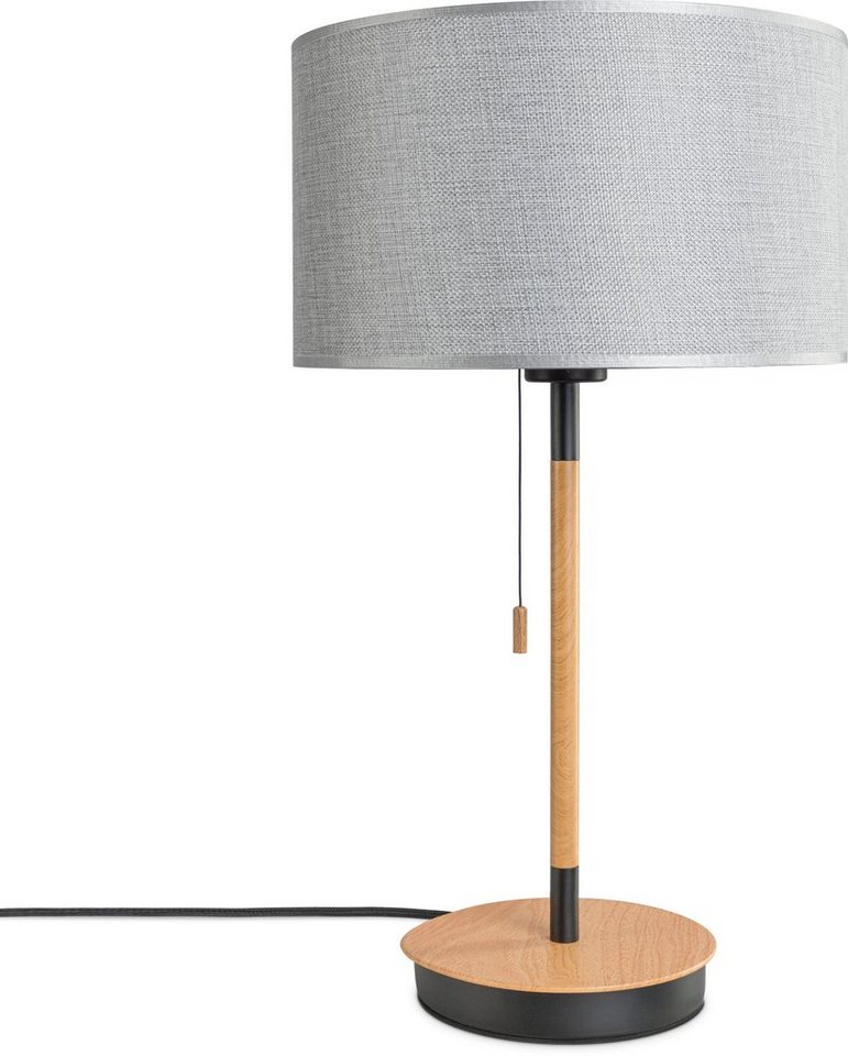 Paco Home Tischleuchte EKO CANVAS UNI COLOR, ohne Leuchtmittel, Nacht Mit Schalter Stofflampe Vintage Skandinavisch von Paco Home