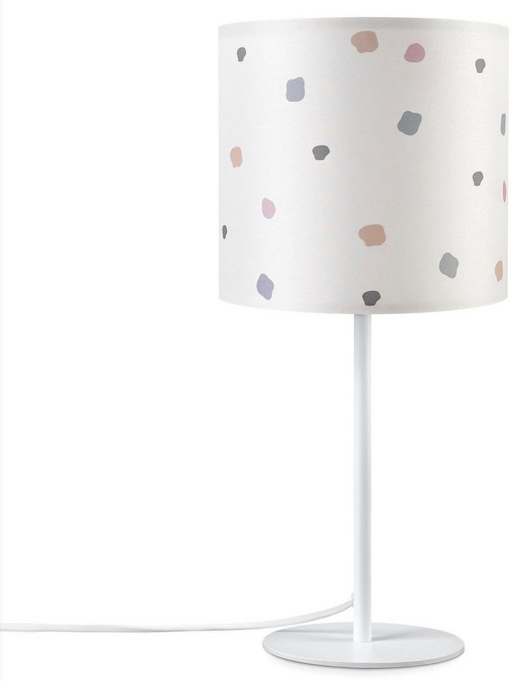 Paco Home Tischleuchte Luca Dots, ohne Leuchtmittel, Nachttisch Stoff Lampenschirm Rund Punkte E14 Bunt Retro Textil Paco Home Tischleuchte Luca Dots, ohne Leuchtmittel, Nachttisch Stoff Lampenschirm Rund Punkte E14 Bunt Retro Textil von Paco Home
