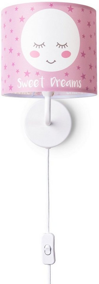 Paco Home Wandleuchte Aleyna 103, LED fest integriert, Kinderlampe Babyzimmer Kinderzimmer âˆ…18cm Mond Kabel 3m E14 von Paco Home