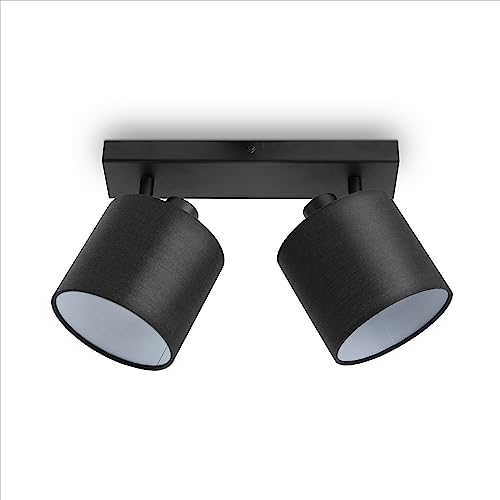 Paco Home Wandleuchte Innen Wandlampe Deckenlampe LED Lampe Lampenschirm Metall Wohnzimmer Esszimmer Schlafzimmer Modernes Design Uni Schirm Stoff E14 von Paco Home