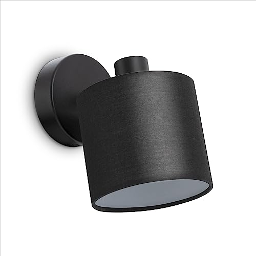 Paco Home Wandleuchte Innen Wandlampe Deckenlampe LED Lampe Lampenschirm Metall Wohnzimmer Esszimmer Schlafzimmer Modernes Design Uni Schirm Stoff E14 von Paco Home