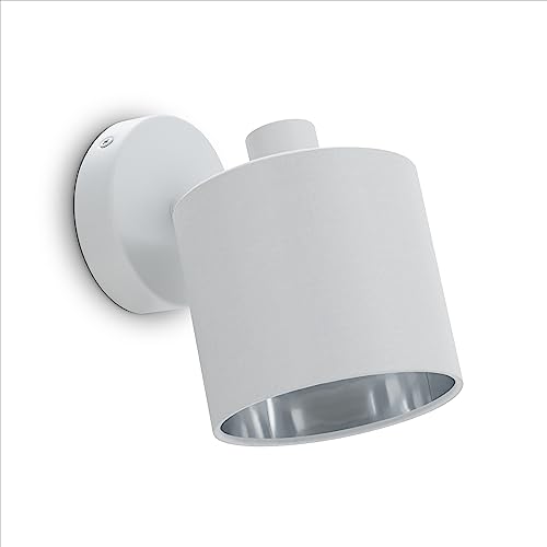 Paco Home Wandleuchte Innen Wandlampe Deckenlampe LED Lampe Lampenschirm Metall Wohnzimmer Esszimmer Schlafzimmer Modernes Design Uni Schirm Stoff E14 von Paco Home