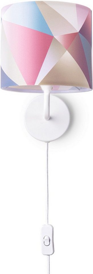 Paco Home Wandleuchte Kosy 309, LED fest integriert, Stecker Flur Lampe Wohnzimmer âˆ…18cm Pastell Deko Kabel 3m E14 von Paco Home