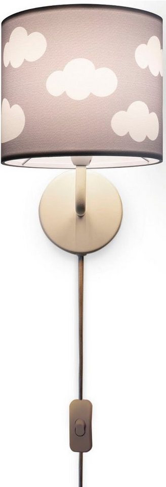 Paco Home Wandleuchte Luca Cosmo, ohne Leuchtmittel, Kinderzimmer Wandleuchte Kind Kinderlampe Wolken Himmel Mit Stecker von Paco Home