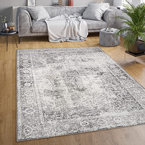 Paco Home Waschbarer Teppich Wohnzimmer Schlafzimmer Vintage Muster Flachgewebe Modern Orientalisch Ornament Pastell, Grösse:200x280 cm, Farbe:Beige von Paco Home