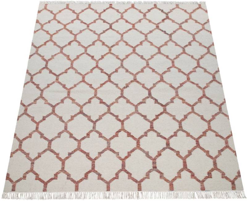 Paco Home Wollteppich Kenitra 503, rechteckig, Höhe: 12 mm, Handweb Teppich, Flachgewebe, reine Wolle, handgewebt, mit Fransen Paco Home Wollteppich Kenitra 503, rechteckig, Höhe: 12 mm, Handweb Teppich, Flachgewebe, reine Wolle, handgewebt, mit Fransen von Paco Home