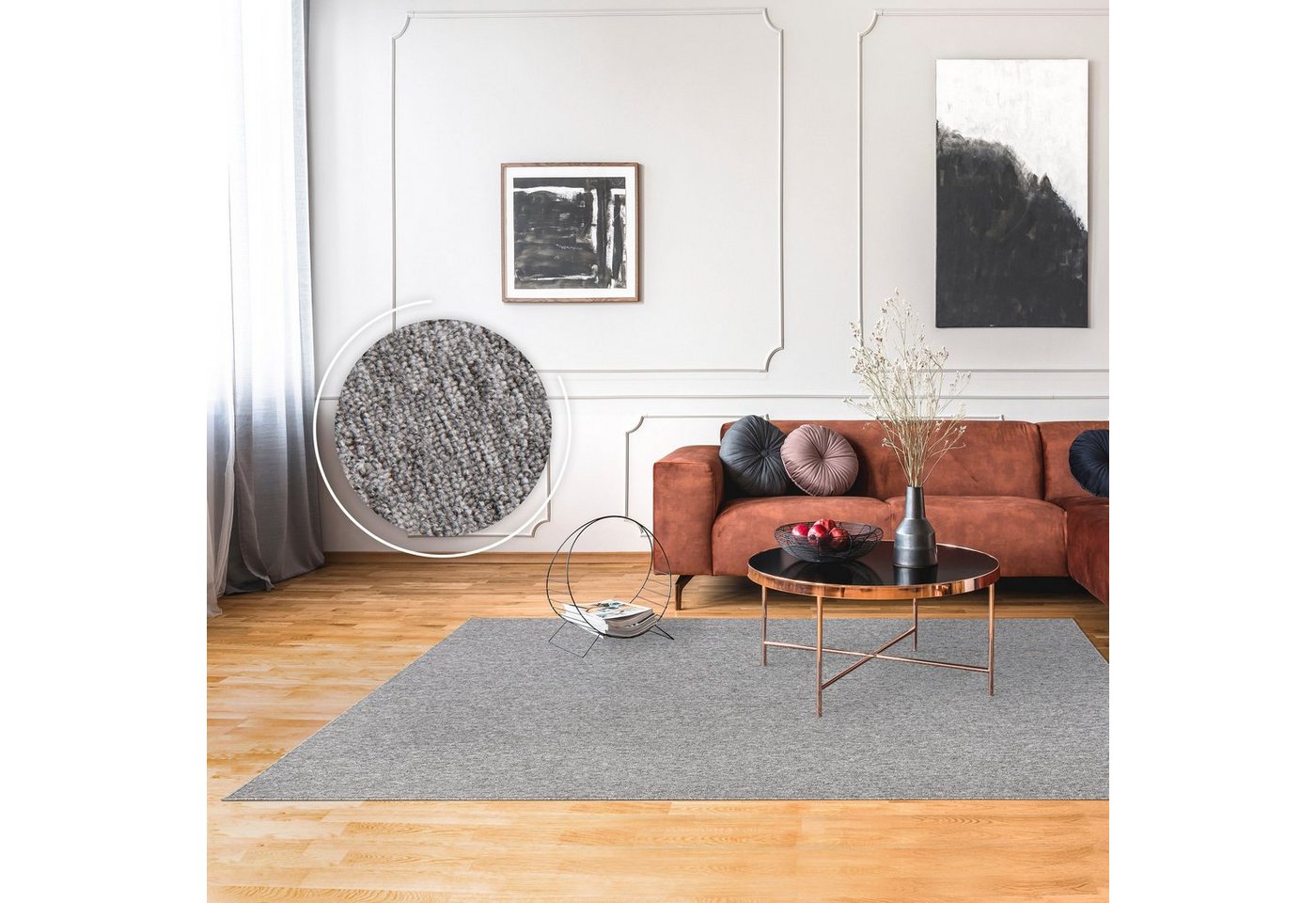 Paco Home Teppich Barcelona 610, rechteckig, Höhe: 8 mm, Kurzflor, meliert, strapazierfähige Qualität, Wohnzimmer von Paco Home