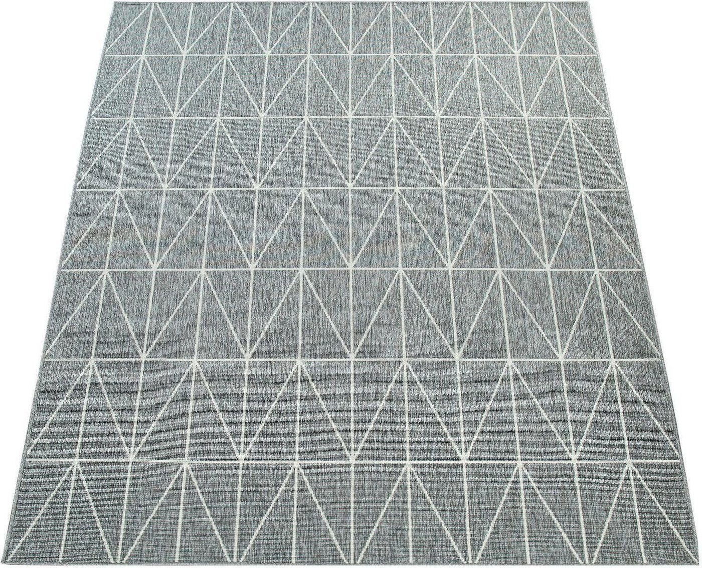 Teppich Brugge 224, Paco Home, rechteckig, Höhe: 4 mm, Flachgewebe, modernes gemetrisches Muster, In- und Outdoor geeignet von Paco Home