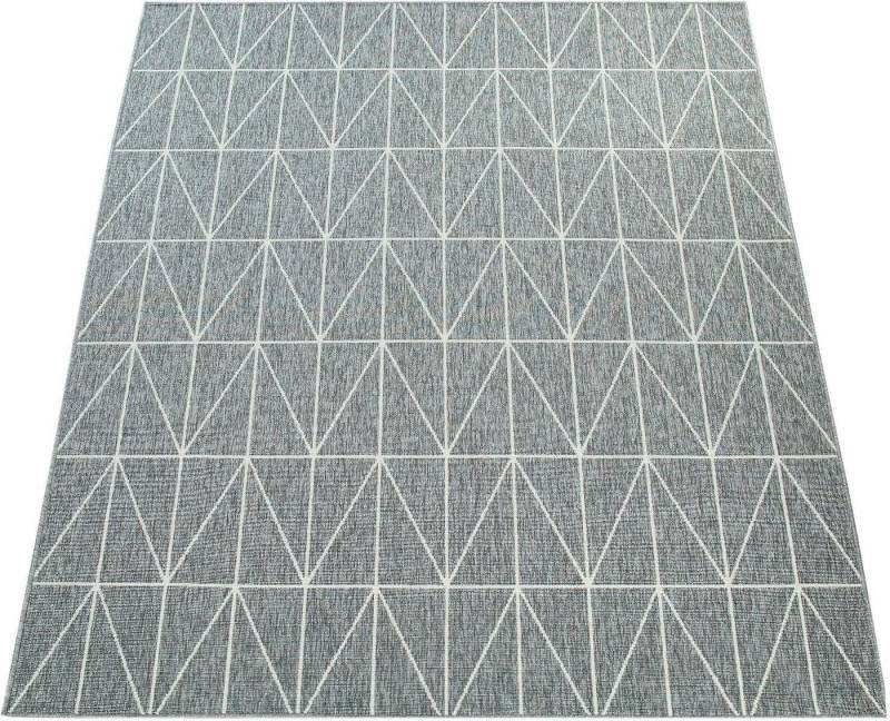 Paco Home Teppich Brugge 224, rechteckig, Höhe: 4 mm, Flachgewebe, modernes gemetrisches Muster, In- und Outdoor geeignet von Paco Home