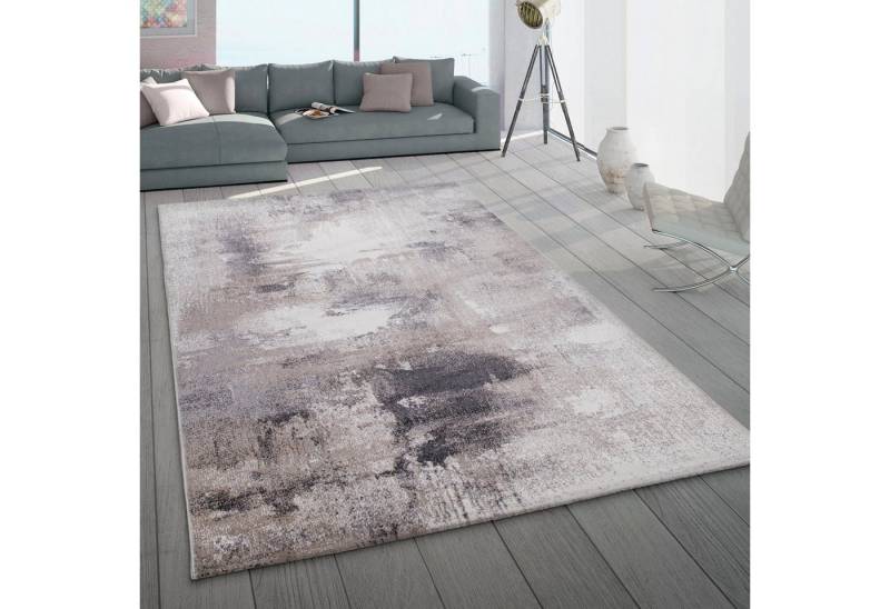 Paco Home Teppich Mero 106, rechteckig, Höhe: 16 mm, Kurzflor, modernes Design, melierte Used-Optik von Paco Home