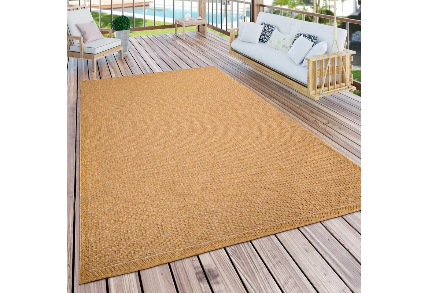 Teppich Timber 125, Paco Home, rechteckig, Höhe: 4 mm, Flachgewebe, Sisal Optik, auch als Läufer, In- und Outdoor geeignet von Paco Home