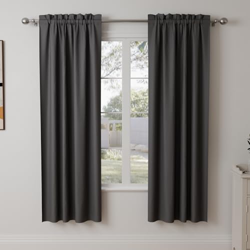 Pacok Verdunklungsvorhänge 2er Set Gardinen Blickdicht Thermo Hitzeschutz Gardine Lichtundurchlässig für Schlafzimmer Wohnzimmer,Dunkelgrau Vorhänge Verdunkelnd H 175 x B 140 cm Pacok Verdunklungsvorhänge 2er Set Gardinen Blickdicht Thermo Hitzeschutz Gardine Lichtundurchlässig für Schlafzimmer Wohnzimmer,Dunkelgrau Vorhänge Verdunkelnd H 175 x B 140 cm von Pacok