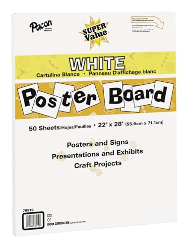 PACON CORPORATION PAC76510 SUPER VALUE POSTER BOARD ALL WHITE PACON CORPORATION PAC76510 SUPER VALUE POSTER BOARD ALL WHITE von Pacon