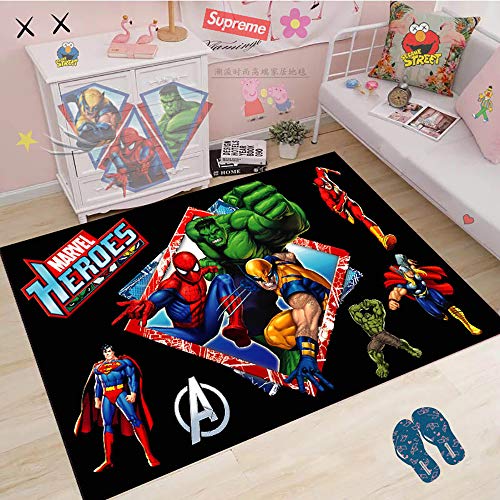 Anime Teppich Wohnzimmer Schlafzimmer Kinder Nachttisch Miracle Spider-Man Gemustert Pad Boy Schlafzimmer Farbe Rutschfester Teppich,Kinder Teppich Jungs von PacuM