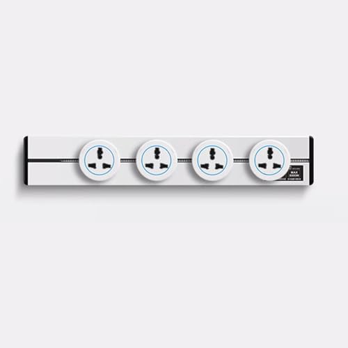 Orbital Socket Mobiler Universal-Multifunktions-Reihenstecker Aufputz-Reihen-Sideboard-Schienenschieber Magnetische Anziehung,White-40cm von PacuM