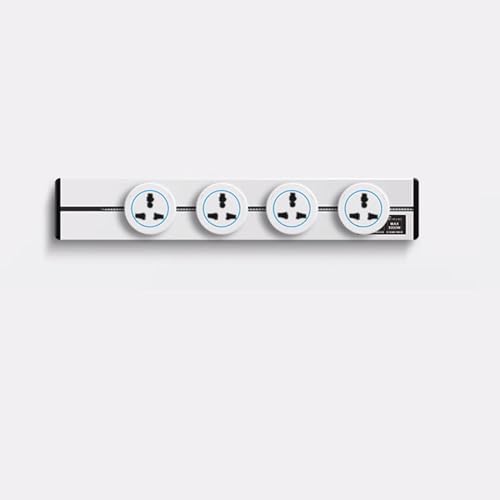Orbital Socket Mobiler Universal-Multifunktions-Reihenstecker Aufputz-Reihen-Sideboard-Schienenschieber Magnetische Anziehung,White-50cm von PacuM