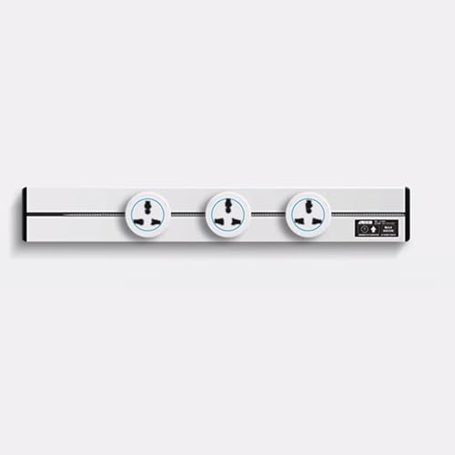 Orbital Socket Mobiler Universal-Multifunktions-Reihenstecker Aufputz-Reihen-Sideboard-Schienenschieber Magnetische Anziehung,White-60cm von PacuM