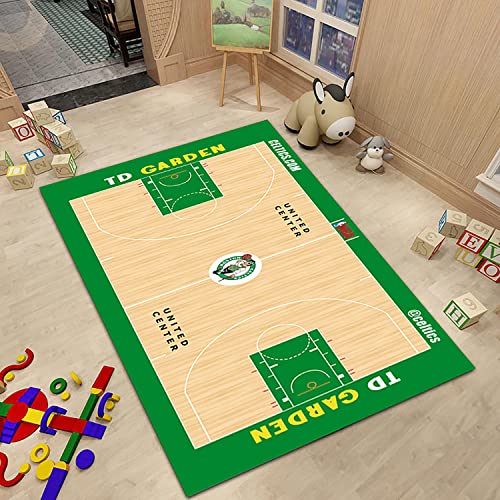 PacuM Kreativer Teppich -Teppich NBA Basketball Teppich Wohnzimmer Sofa Couchtisch Schlafzimmer Schlafzimmer Persönlichkeit Kreative Rechteckige Matte Tide Brand Boy Room von PacuM