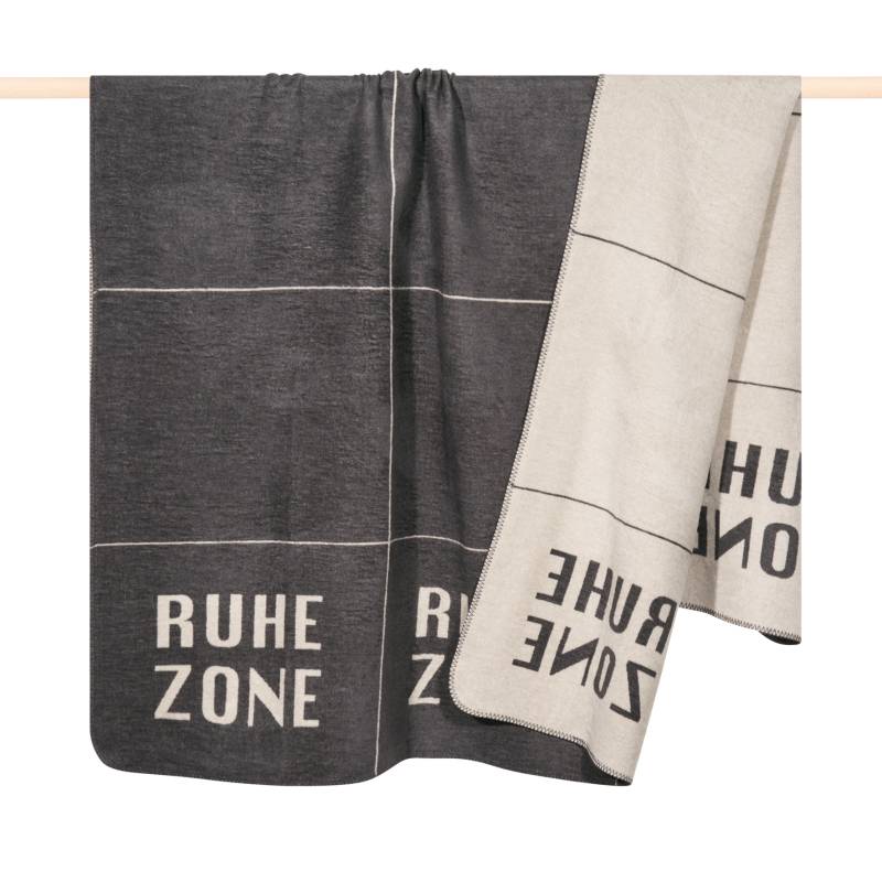 Pad Home Design Decke 150 x 200 cm LETTERS ca. 150x200 cm in sand-grey von Pad Home Design