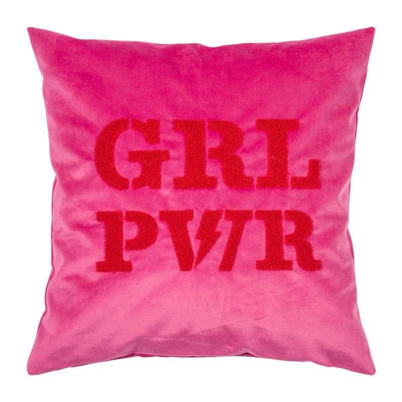 Pad Home Design Kissenhülle 45 x 45 cm GRL PWR ca. 45x45 cm in Quadratisch red-hot pink von Pad Home Design