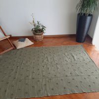 Großer Grüner Teppich 200x150cm/Handgemachter Küchenteppich Teppiche Für Wohnzimmer Bereich Zimmerteppich Flur Schlafzimmer von PadaWorks