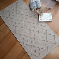 Kleiner Camel Teppich/Badematte Baumwollteppich Nachttisch Küchenteppich Türvorleger Zimmerteppich Badvorleger von PadaWorks