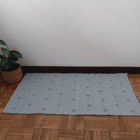 Kleiner Grauer Teppich/Flur Eingangsteppich Badematte Nachttischteppich Recycelter Baumwollteppich Schlafzimmer Handgemachter Küchenteppich von PadaWorks