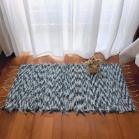 Kleiner Grüner Teppich/Badteppich Bettvorleger Türteppich Handgefertigter Boho von PadaWorks