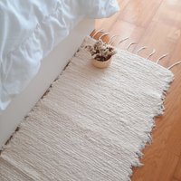 Läufer Creme 200cm/Küchenteppich Bodenmatte Teppichläufer Weicher Teppich Badematte Eingangsbereich Duschmatte von PadaWorks