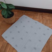 Mini Grauer Teppich/Wollteppich Handgeknüpfter Badezimmer Badematte Duschvorleger Waschbar von PadaWorks