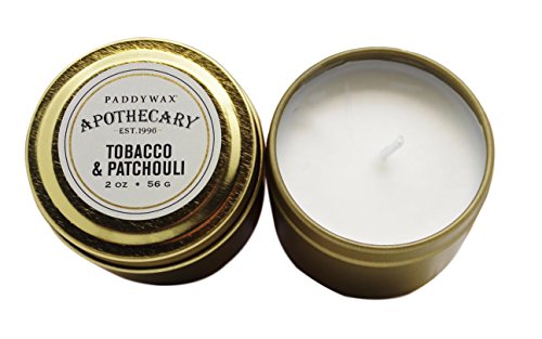 Paddywax Candles Duftkerzen Apothekerkerze von Artisan, Soja-Mischwachs, Tabak & Patchouli, 2 inches, 2 von Paddywax