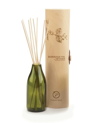 Diffusor aus recyceltem Glas, Eco Green, 118 ml, Feige Bordeaux & Vetiver von Paddywax