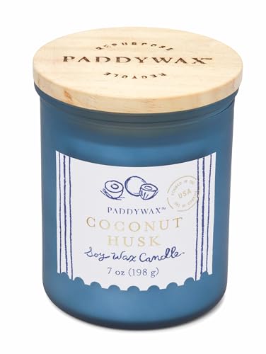 Paddywax Duftkerzen im Glas von Artisan aus der Küsten-Kollektion, Duftkerze mit Deckel, 226 g, Kokosnussschale von Paddywax